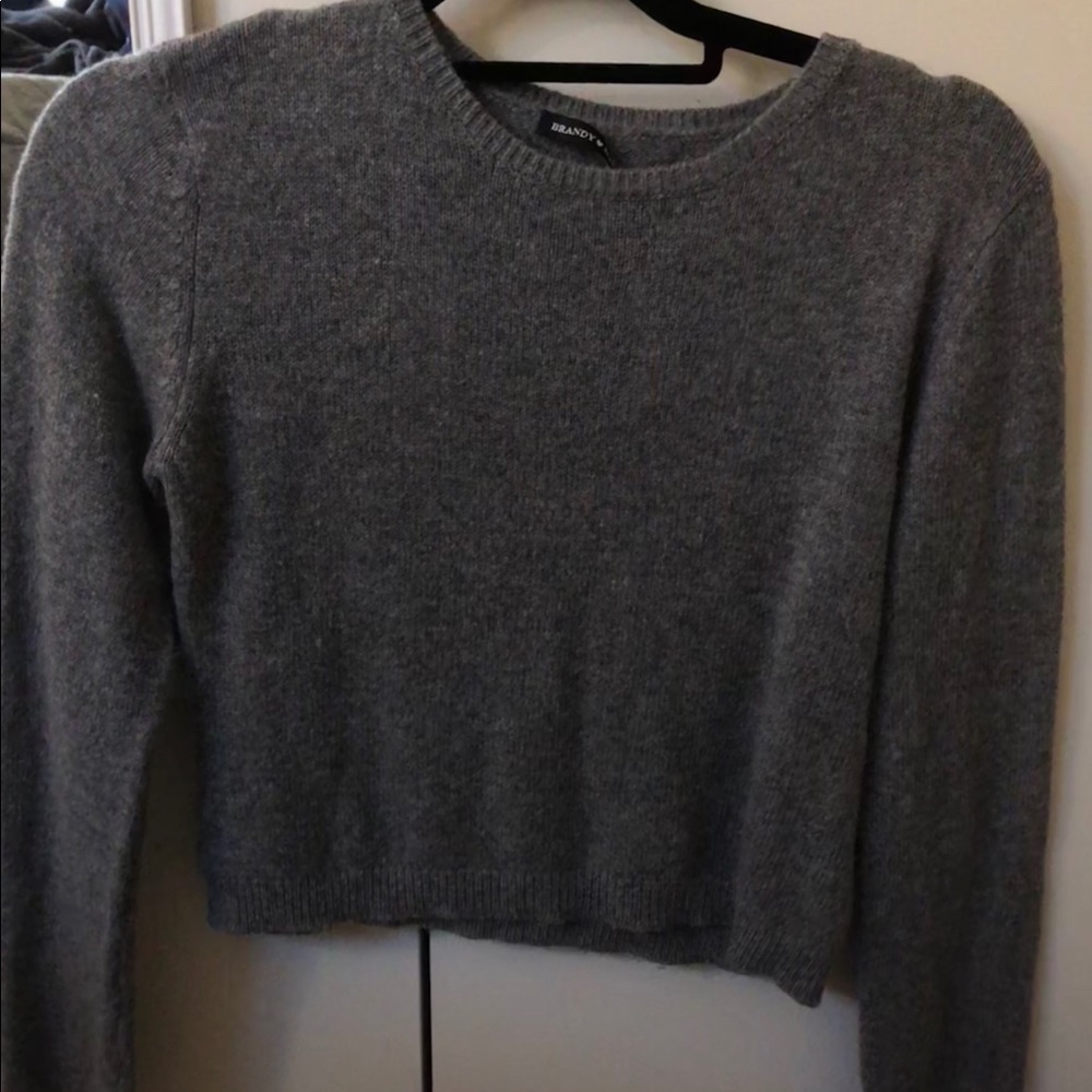 Brandy Melville cropped sweater - grey